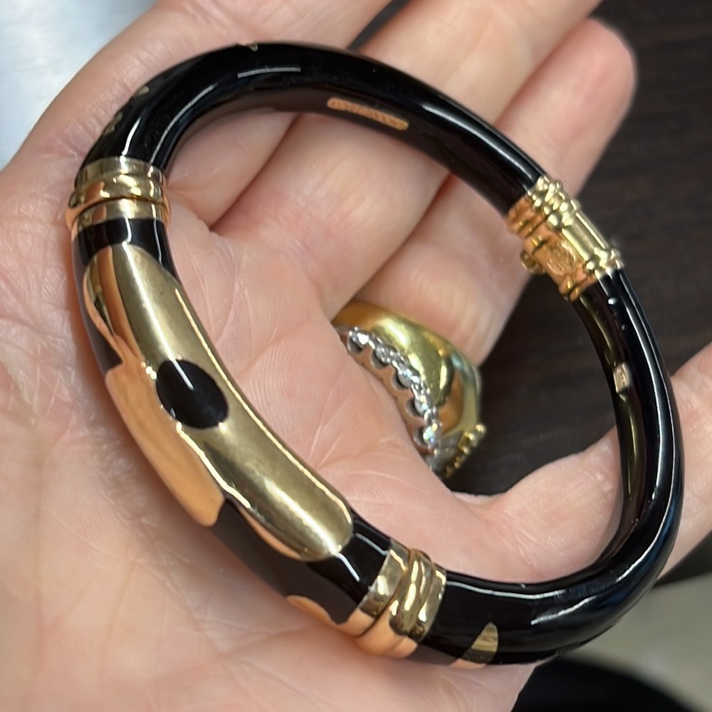 La nouvelle bague 18k and enamel bracelet - Picture 1 of 8